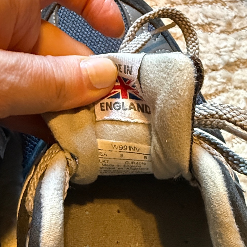 Men’s New Balance W991NV - made in UK navy UK7 - Picture 4 of 6